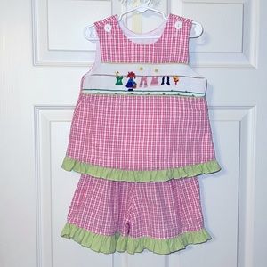 Wish Upon A Star girls size 4 pink shirt set